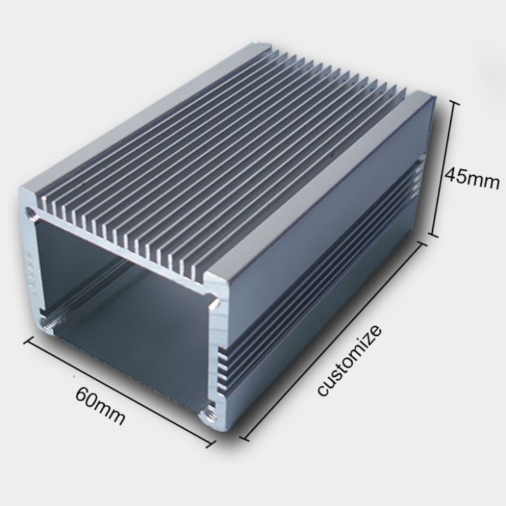 Boîte de profils d'extrusion en aluminium anodisé